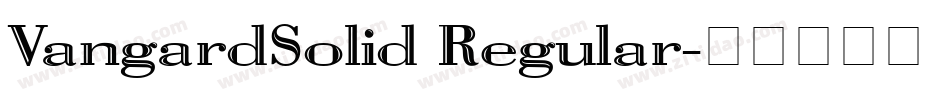 VangardSolid Regular字体转换